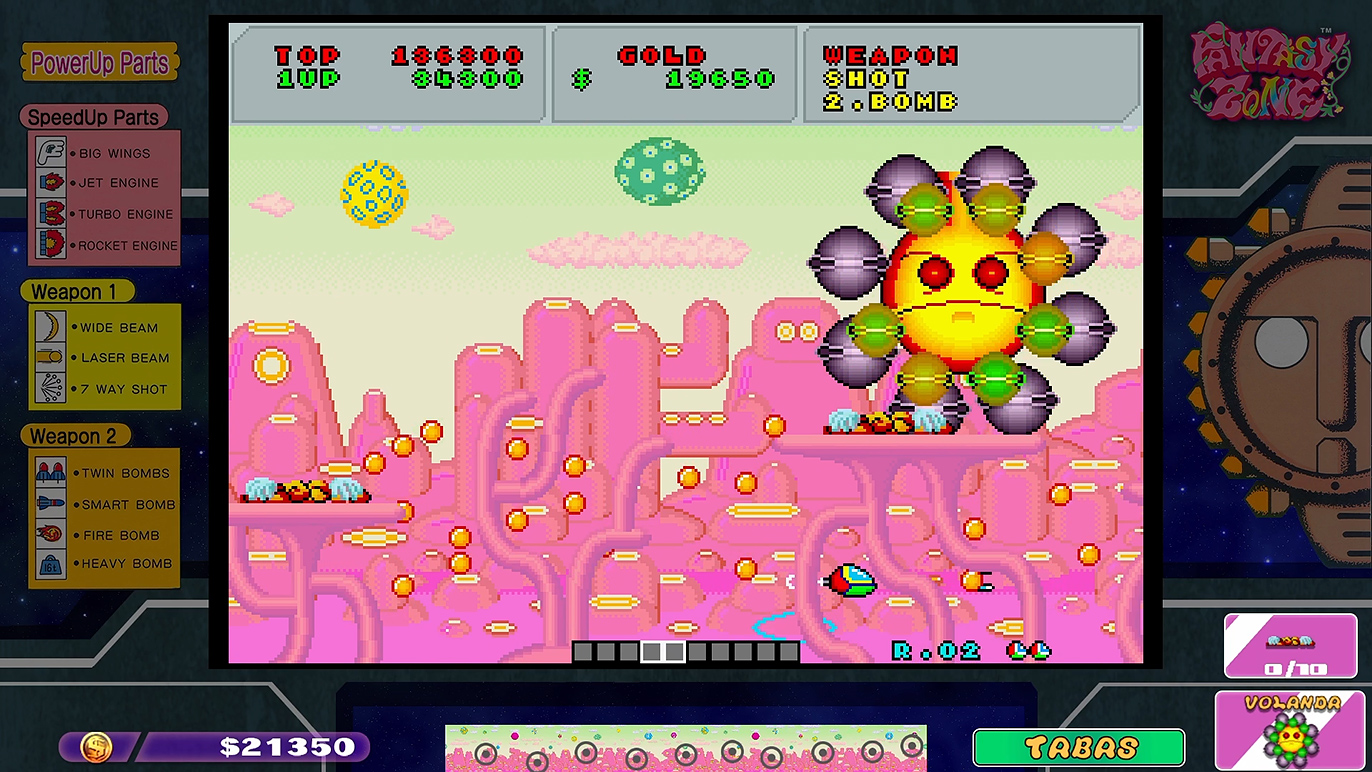 降ってくる弾を画面下で避ける