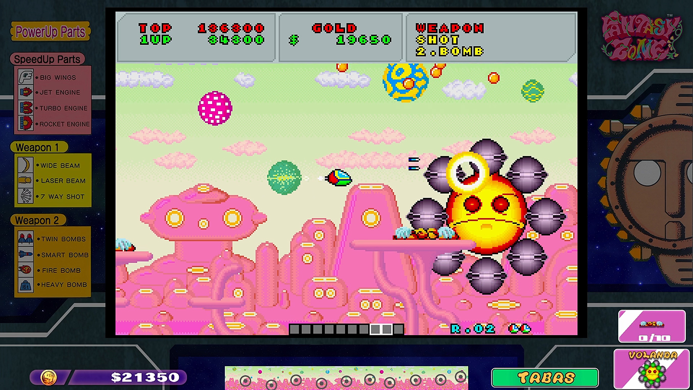 最後の球体をショットで壊す