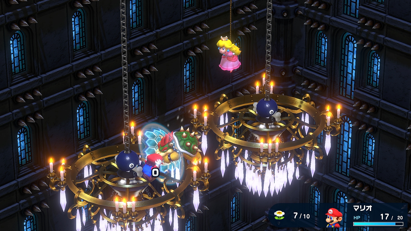 クッパの攻撃を防御