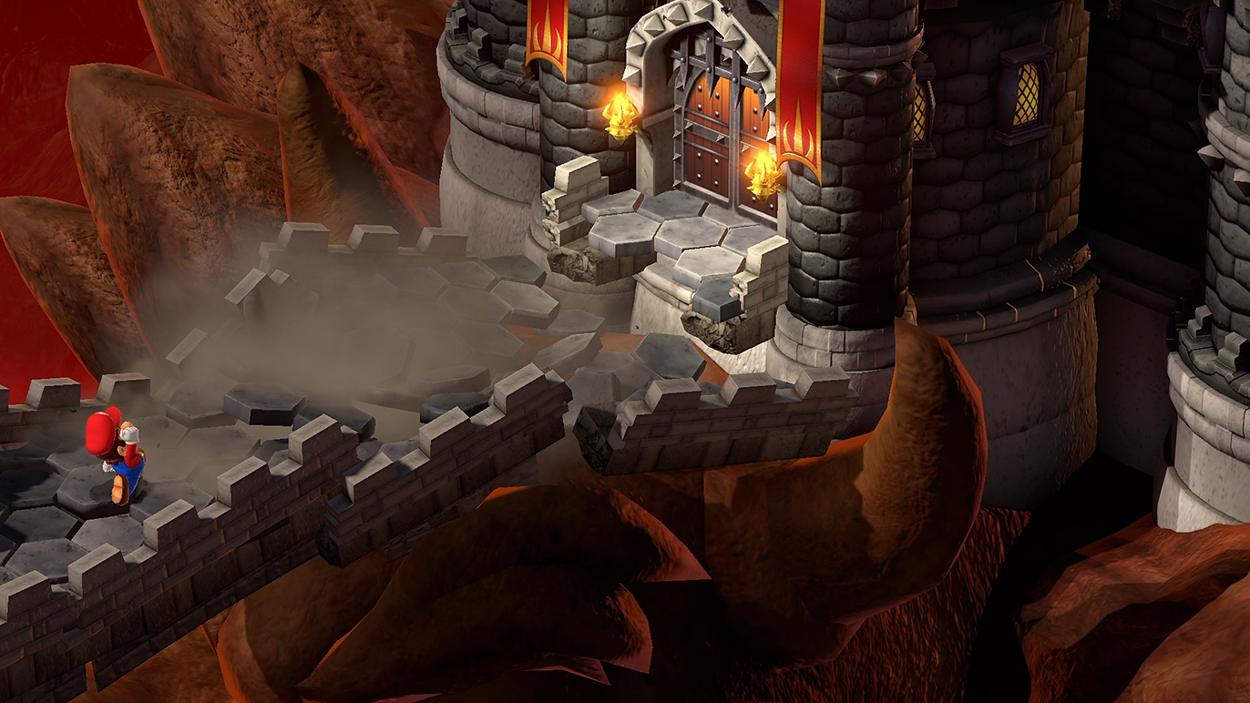 クッパ城の橋が…