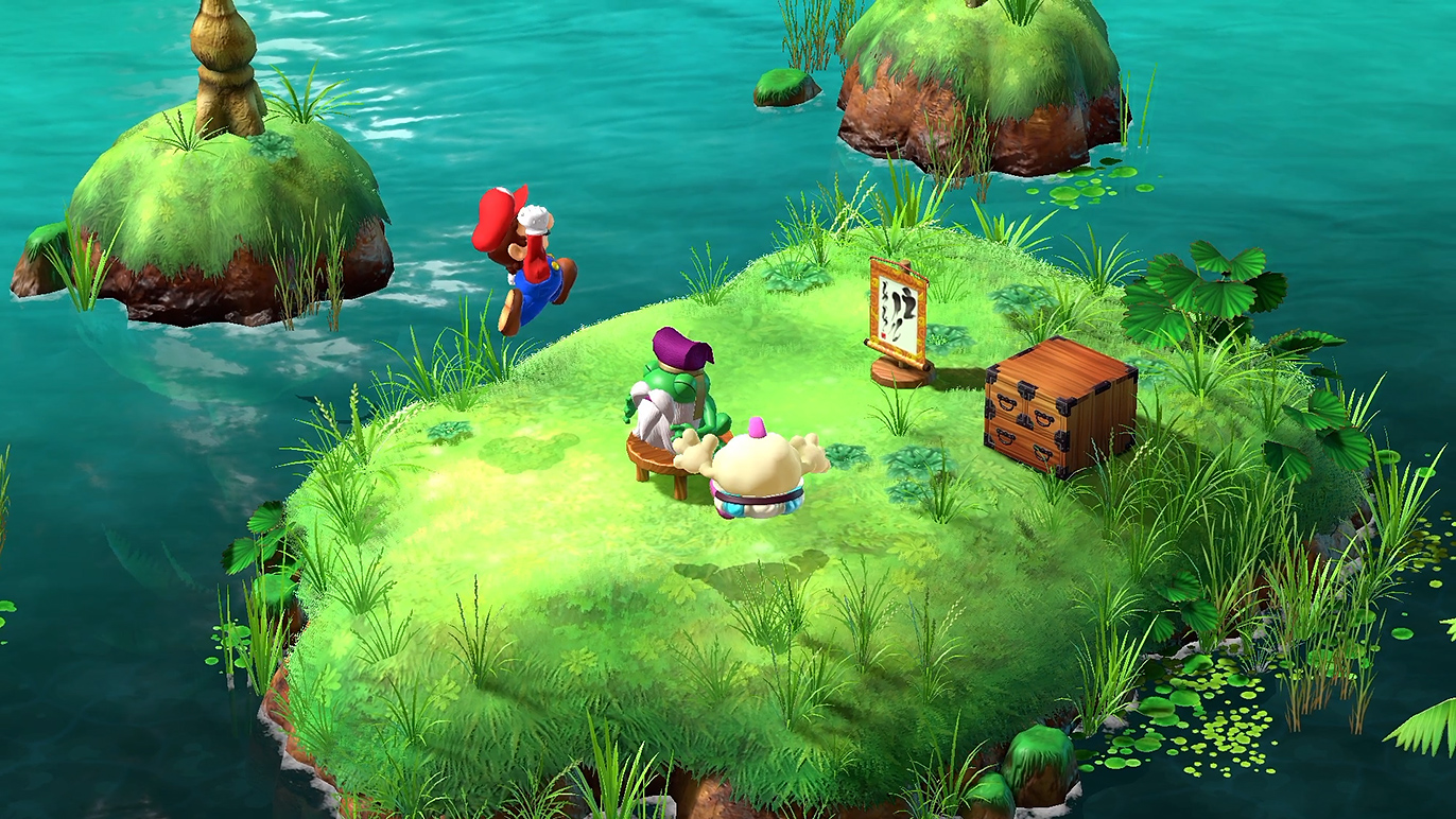 ちゃぶ台に乗って力説するカエル仙人