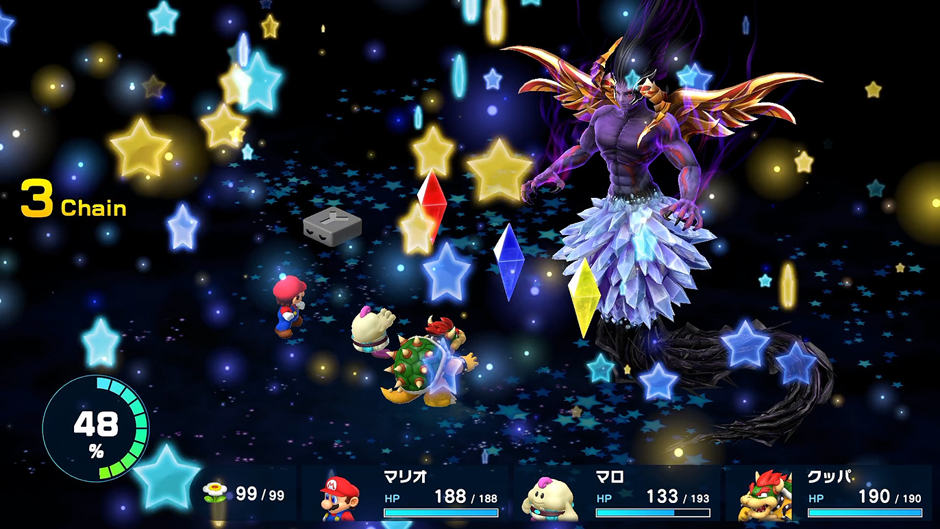 こんぺいとうで全体に200ダメージ